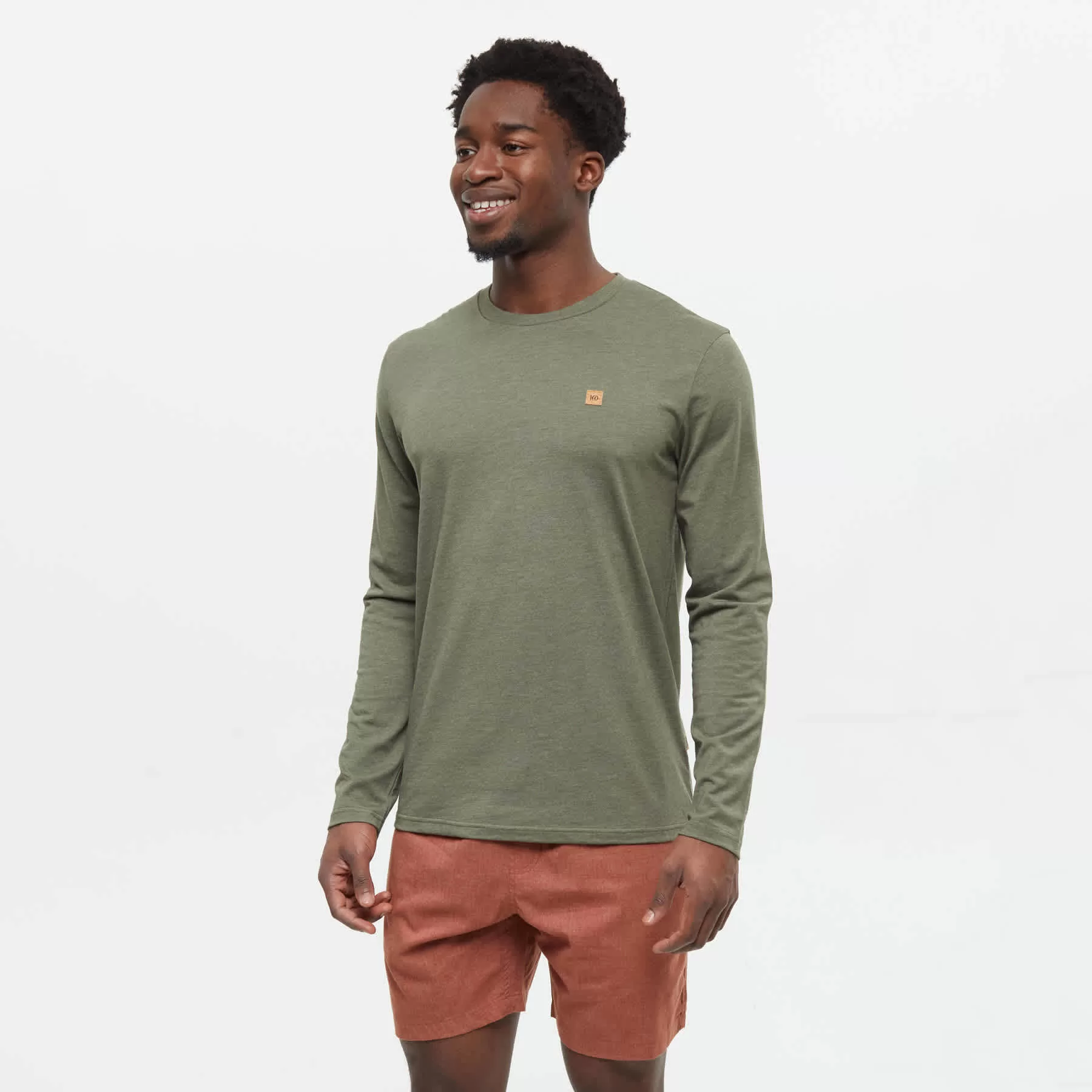 tentree M Baker Longsleeve Olive Heather