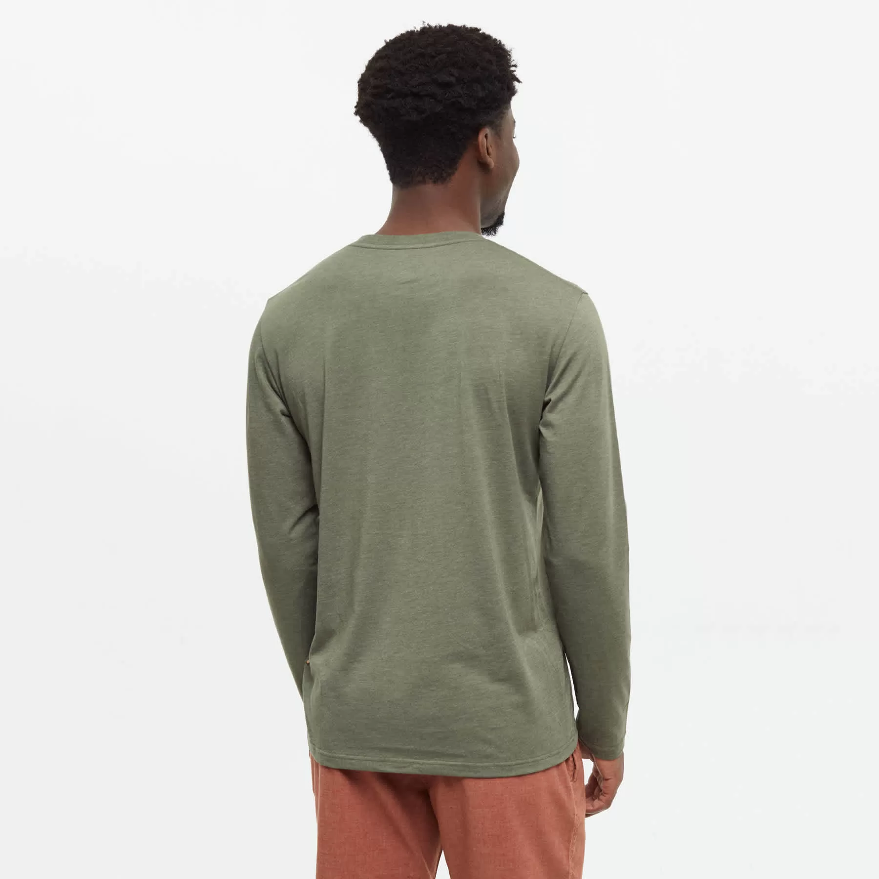 tentree M Baker Longsleeve Olive Heather - Image 2