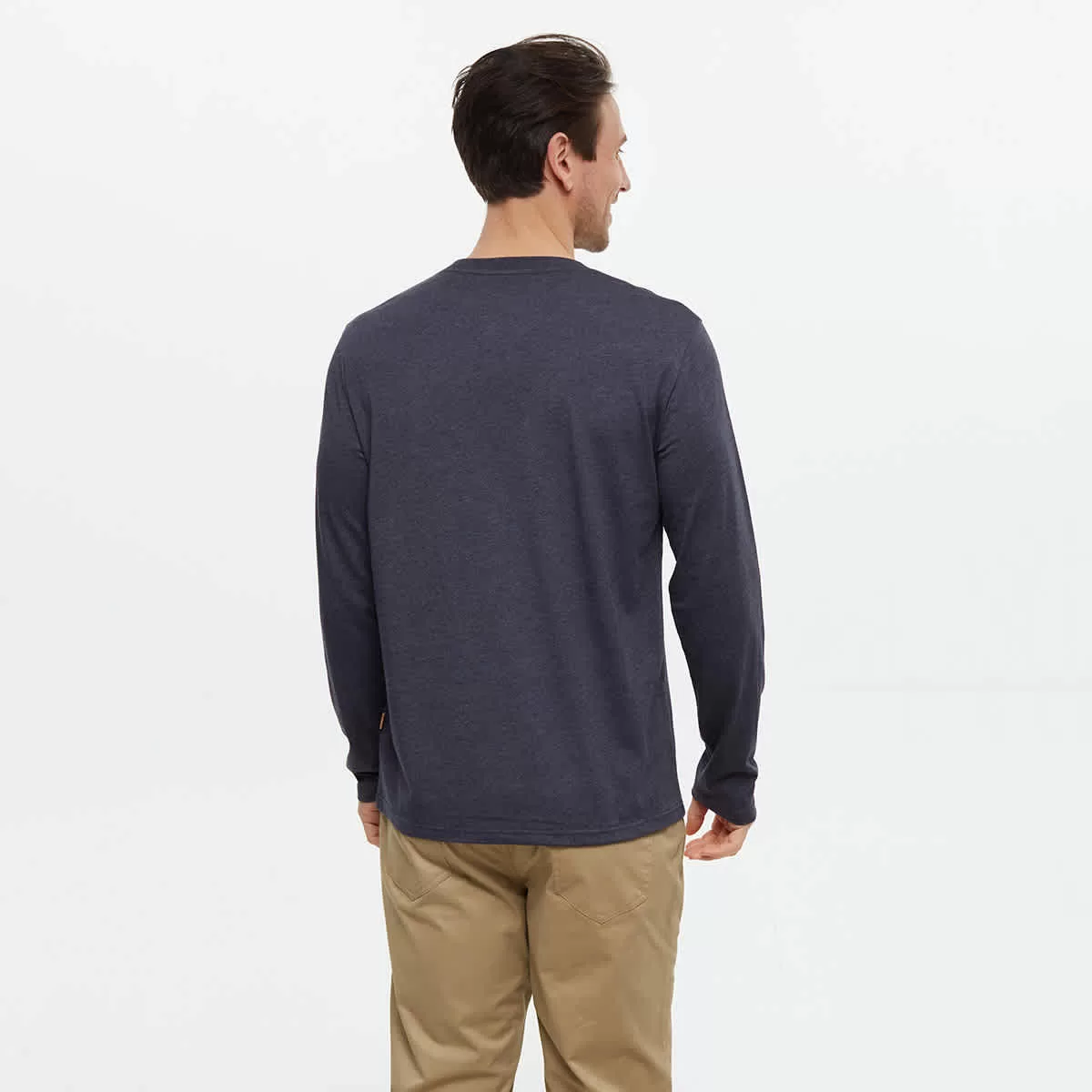 tentree M Baker Longsleeve Midnight Blue Heather - Image 2