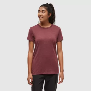 tentree W Winslow Tee Burgundy Heather