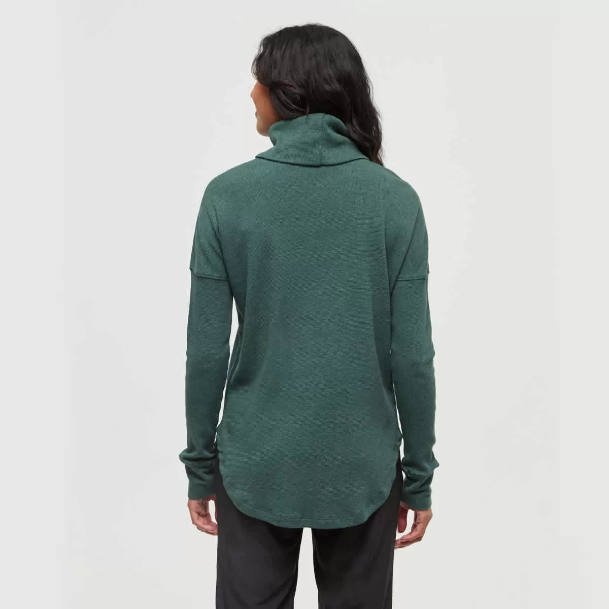 tentree W Highwood Turtleneck Forest Pine Heather - Image 2