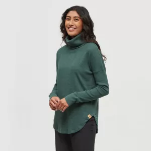 tentree W Highwood Turtleneck Forest Pine Heather