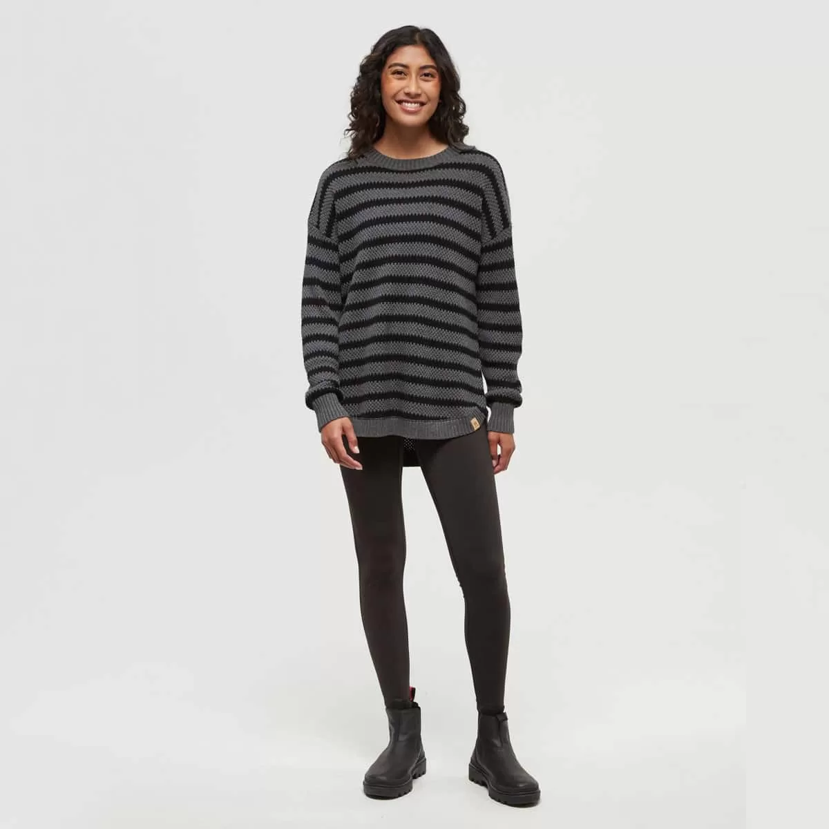 tentree W Broughton Sweater Meteorite Stripe - Image 4