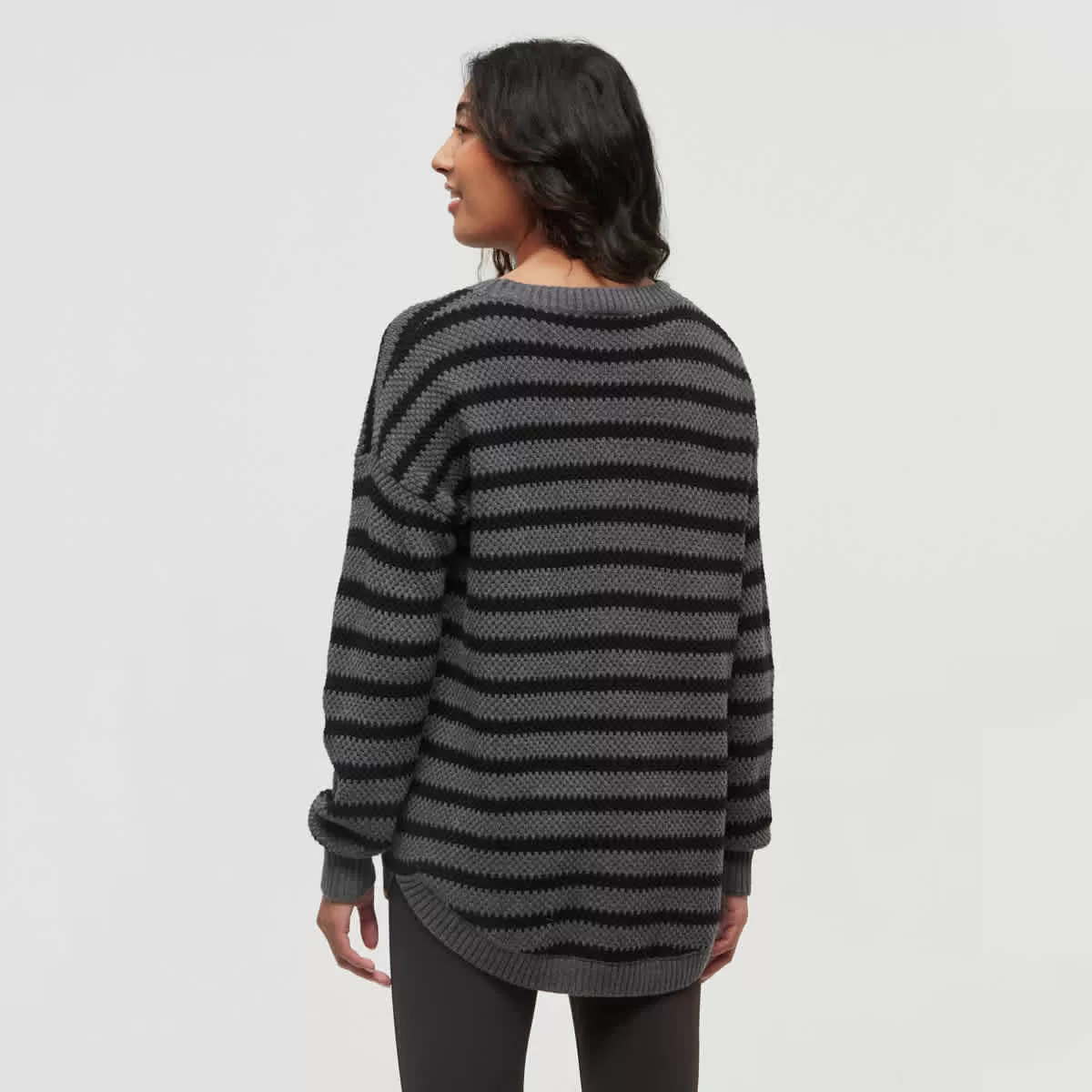 tentree W Broughton Sweater Meteorite Stripe - Image 2