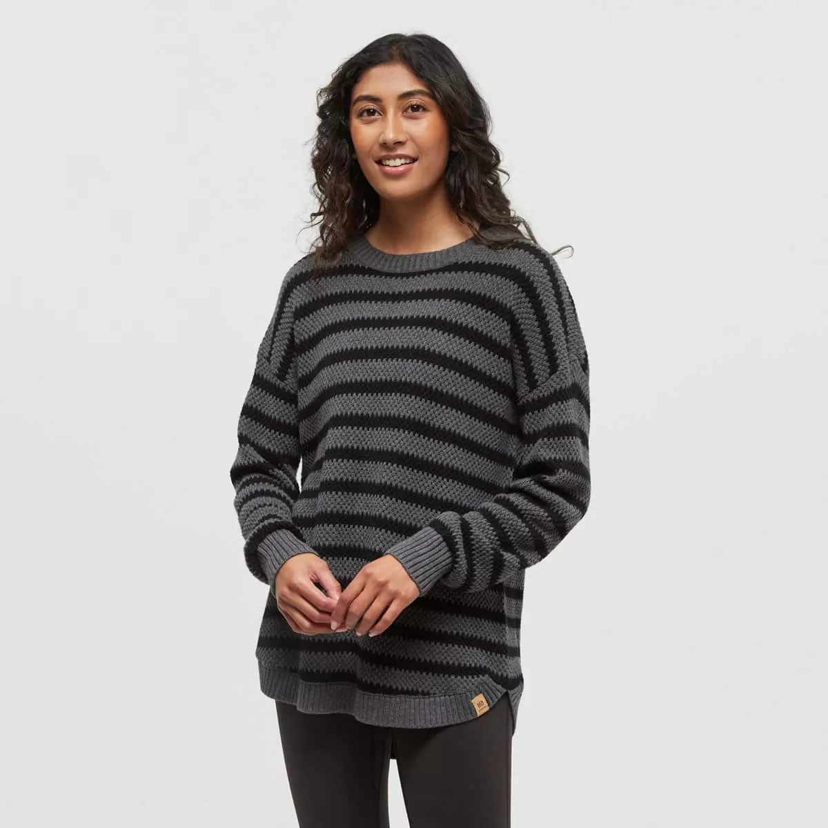tentree W Broughton Sweater Meteorite Stripe