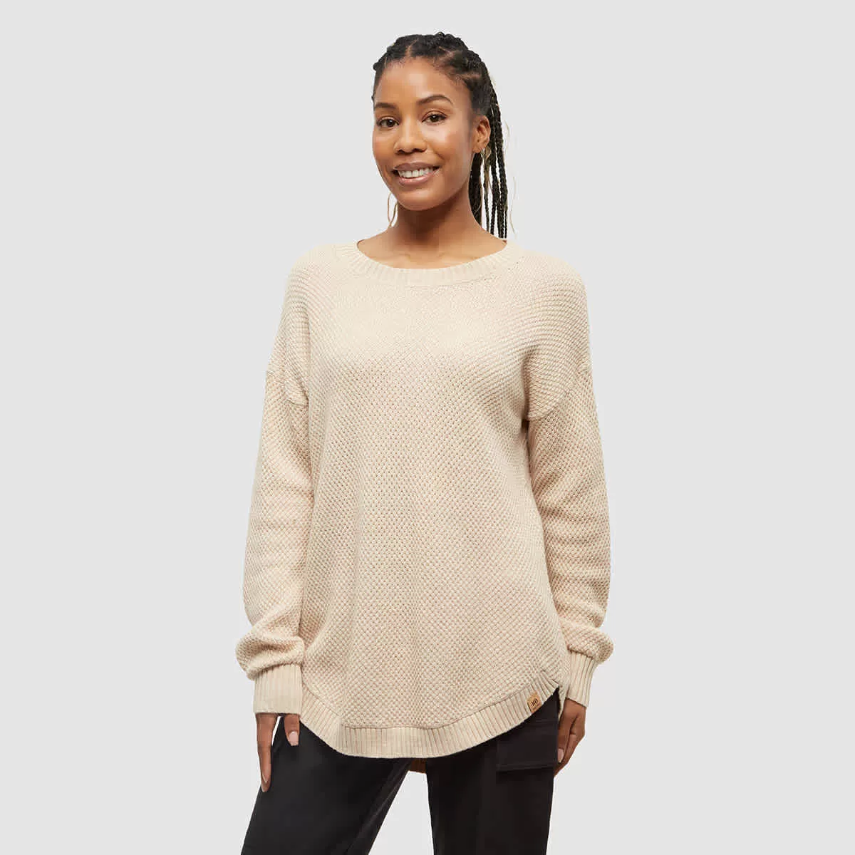 tentree W Broughton Sweater Warm Oak Heather