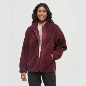 tentree W Kincaid Full Snap Burgundy/Burgundy
