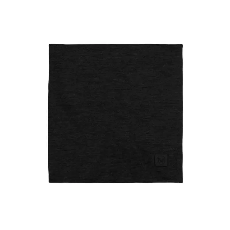 Buff Merino Heavyweight Neck Warmer Solid Black