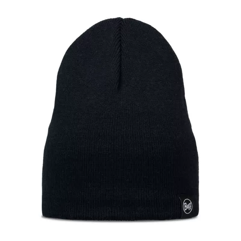 Buff Knitted & Fleece Band Beanie Lilon Short Black - Image 3