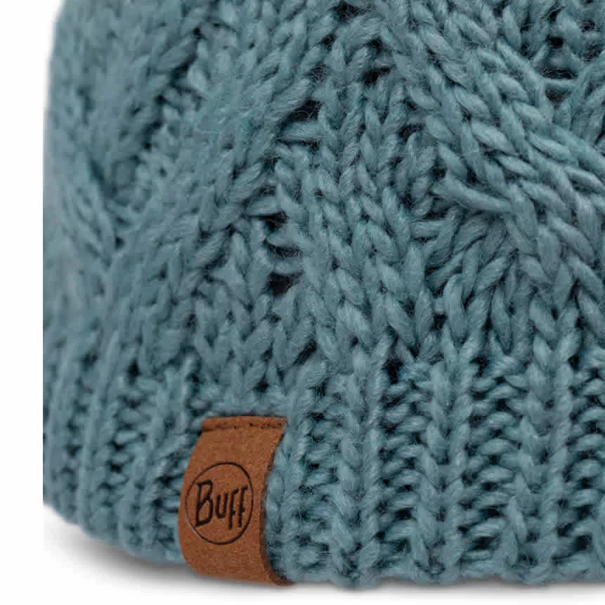 Buff Knitted & Fleece Beanie Caryn BLUE GLASS - Image 4