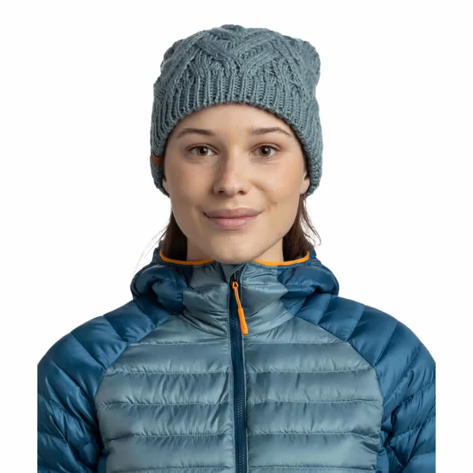 Buff Knitted & Fleece Beanie Caryn BLUE GLASS - Image 2