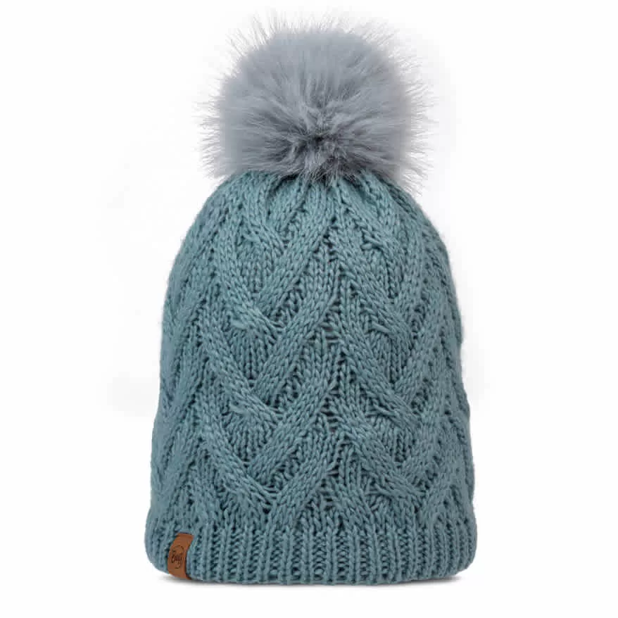 Buff Knitted & Fleece Beanie Caryn BLUE GLASS - Image 3