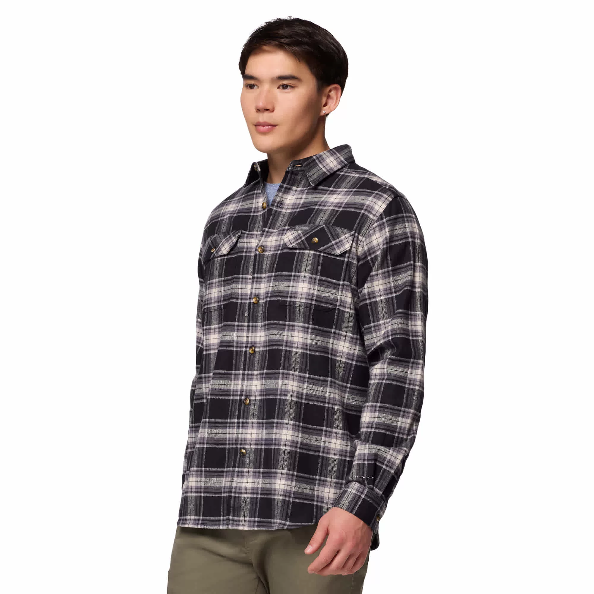 Columbia M Flare Gun Stretch Flannel Black Two Lane - Image 2