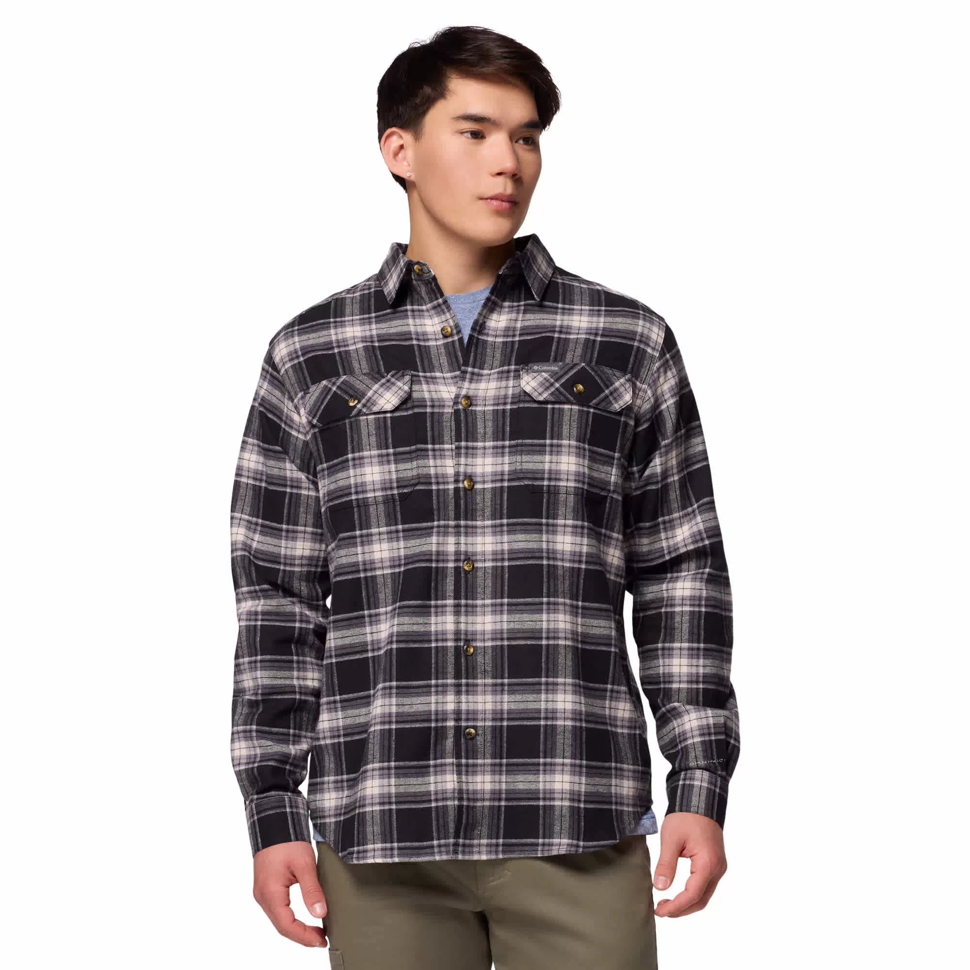 Columbia M Flare Gun Stretch Flannel Black Two Lane