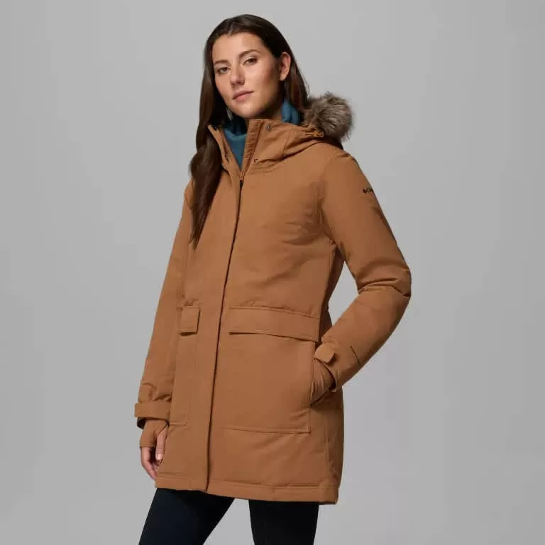 Columbia W Little Si II Insulated Parka Camel Brown - Image 2