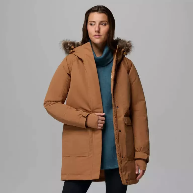 Columbia W Little Si II Insulated Parka Camel Brown - Image 3