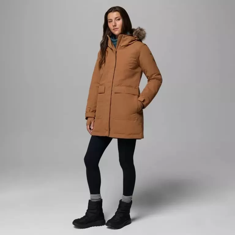 Columbia W Little Si II Insulated Parka Camel Brown - Image 6