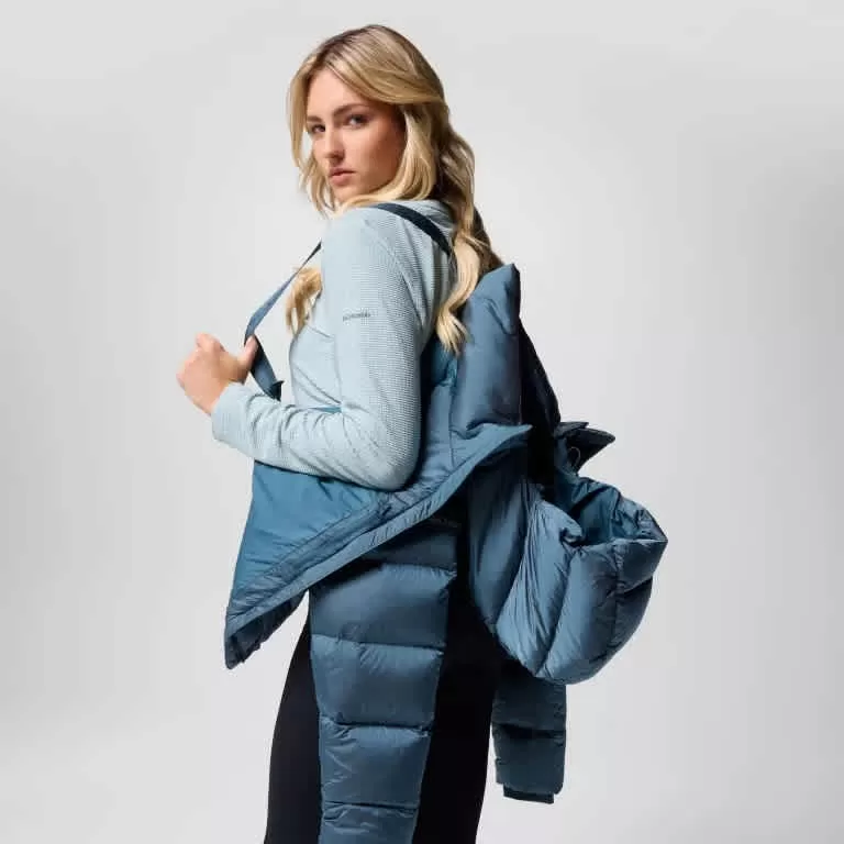 Columbia W Amaze Puff Hooded Jacket Everblue - Image 4