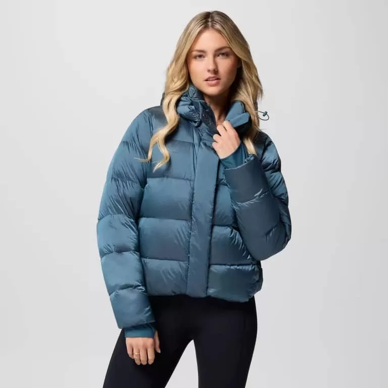 Columbia W Amaze Puff Hooded Jacket Everblue