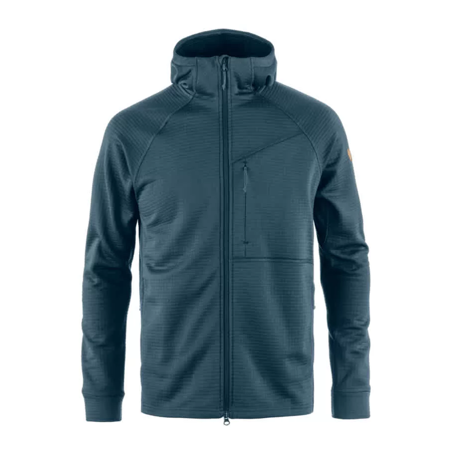 Fjallraven M Abisko Grid Fleece Hoodie MTN Blue