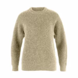 Fjallraven W Övik Waffle Knit Light Beige
