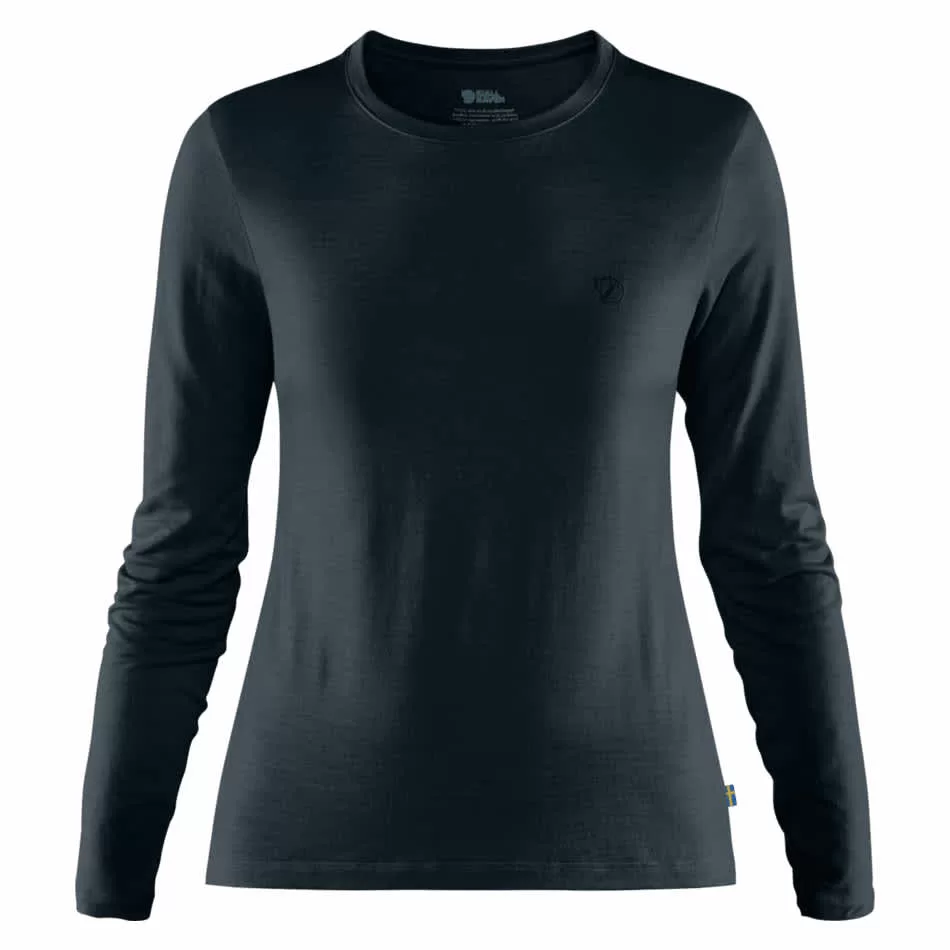 Fjallraven W Abisko Wool LS Dark Navy