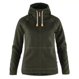 Fjallraven W Övik Fleece Hoodie Deep Forest