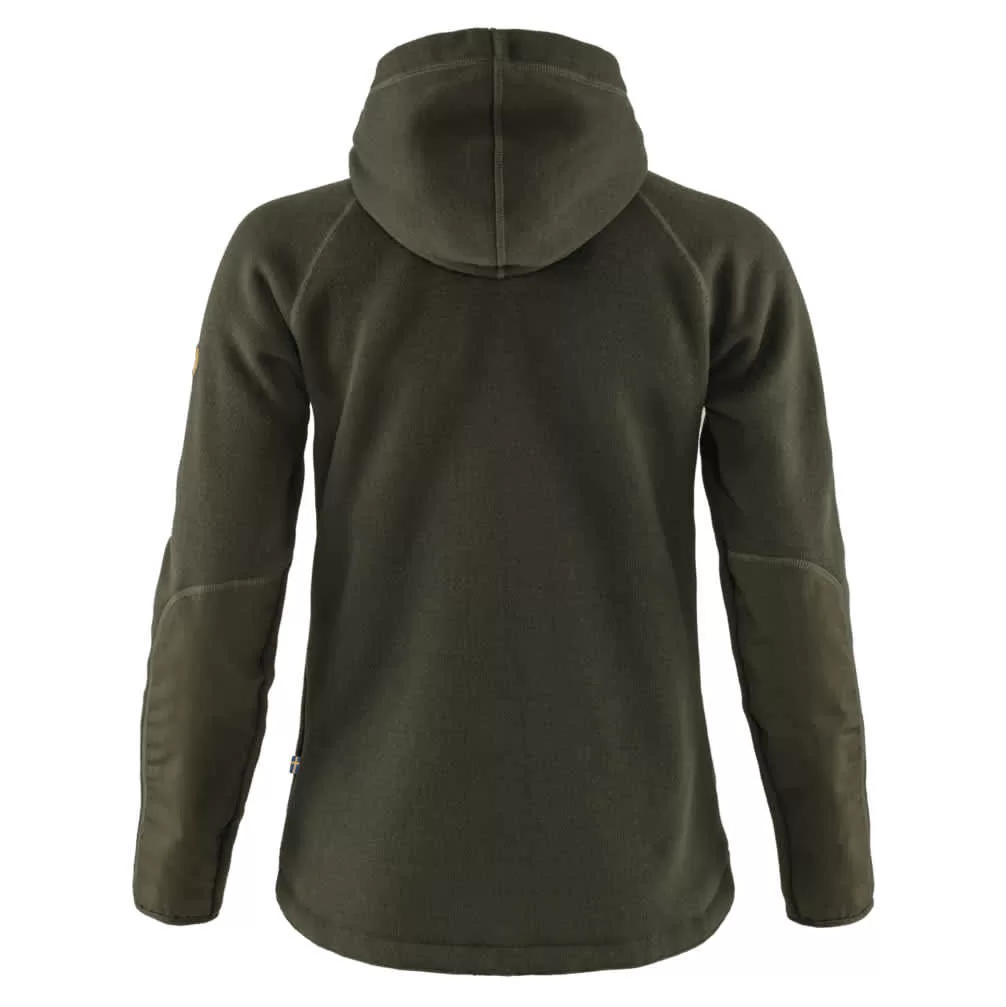 Fjallraven W Övik Fleece Hoodie Deep Forest - Image 2