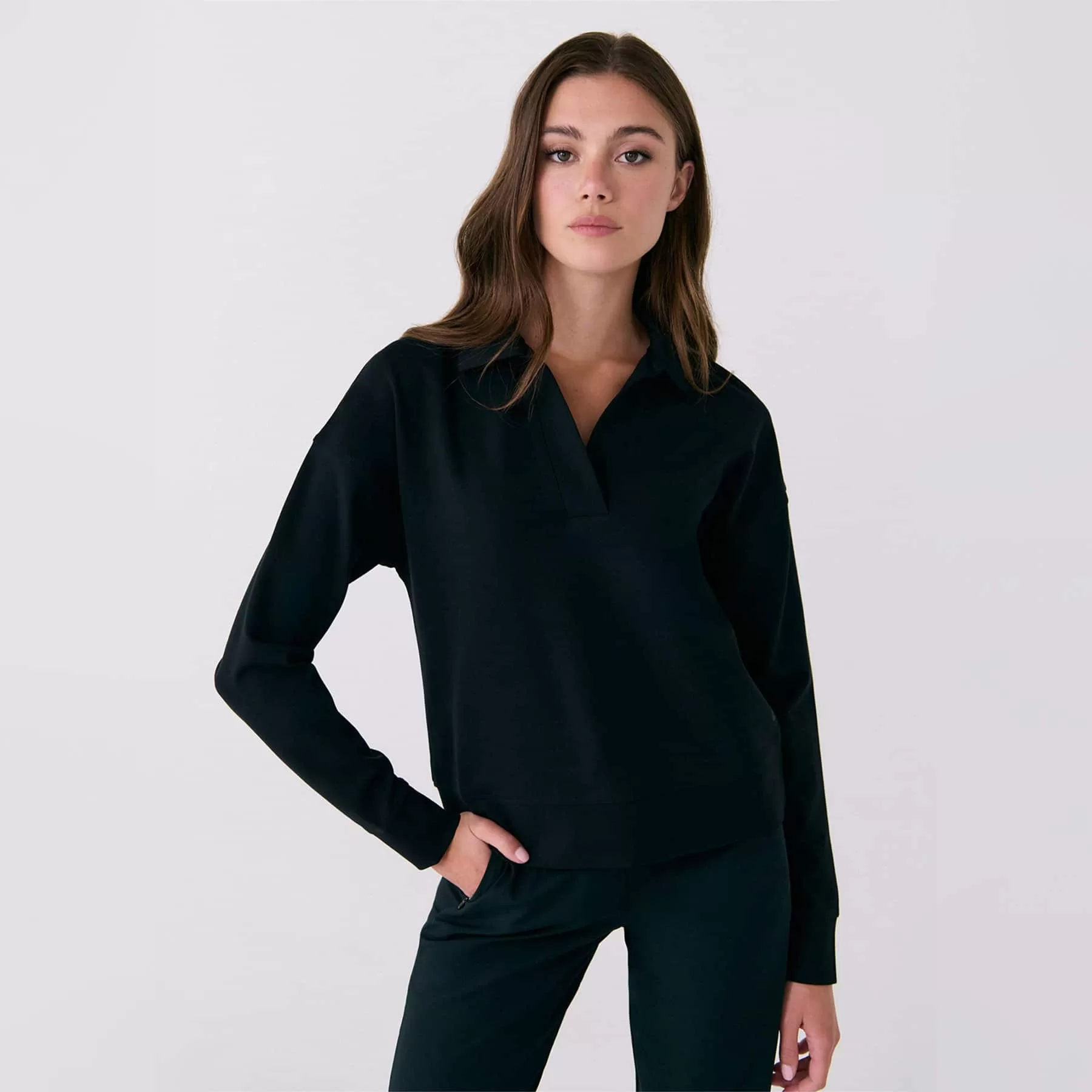 Lole Mindset Polo Top - Black