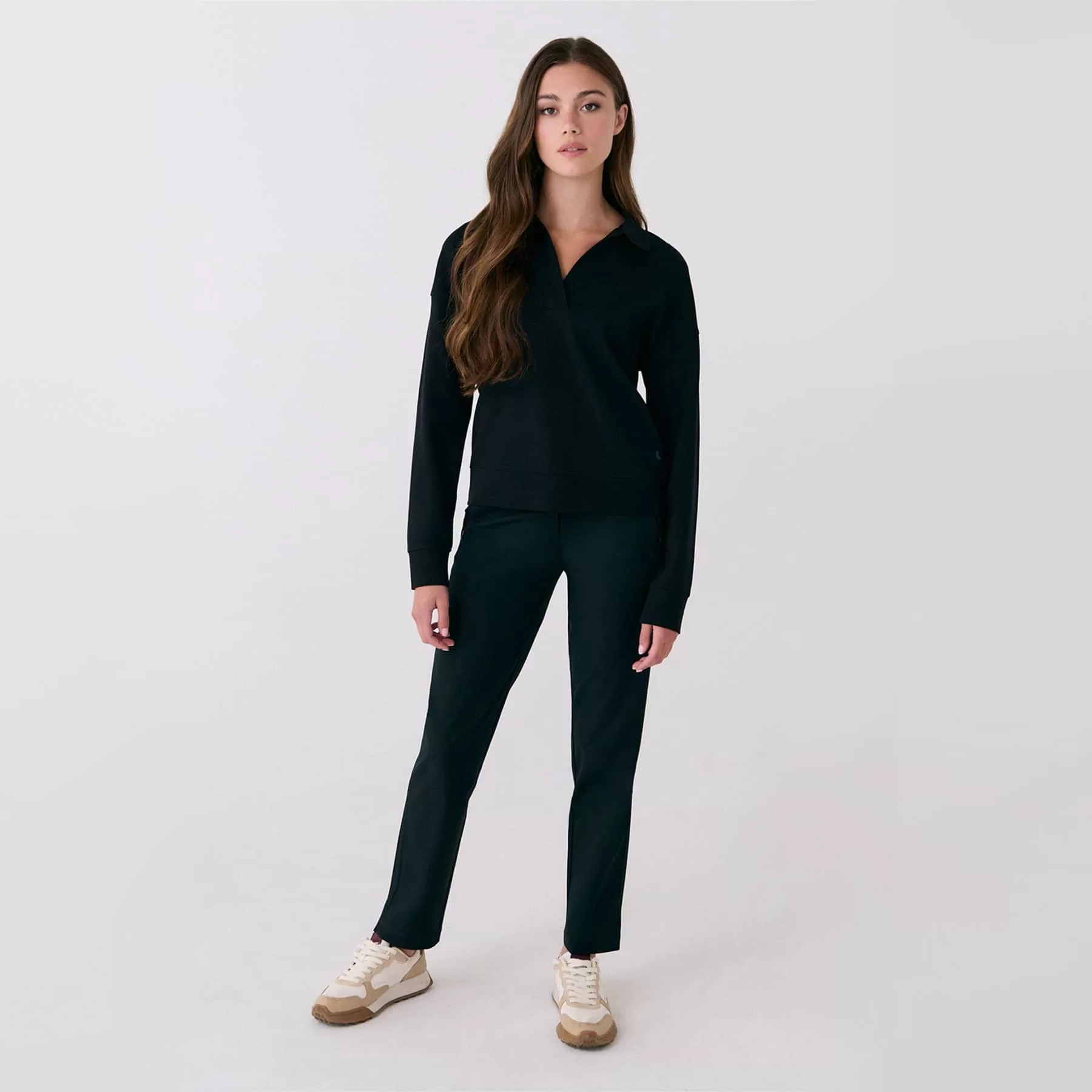 Lole Mindset Polo Top - Black - Image 3