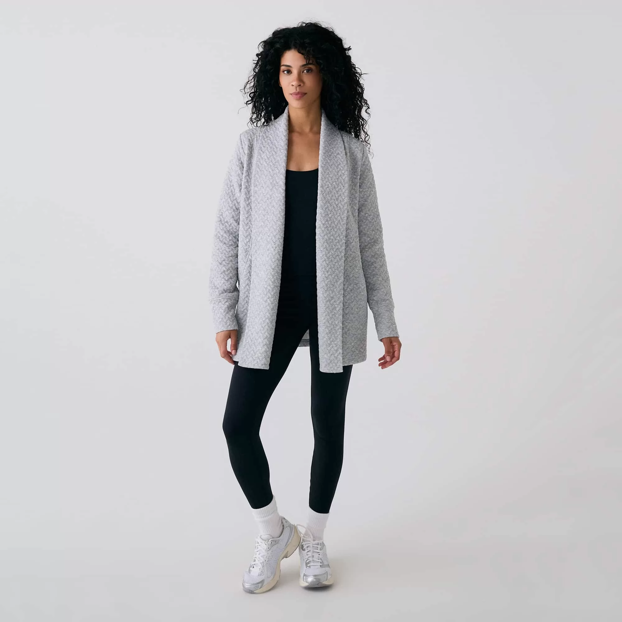 Lole Clover Cardigan - Light Grey Heather