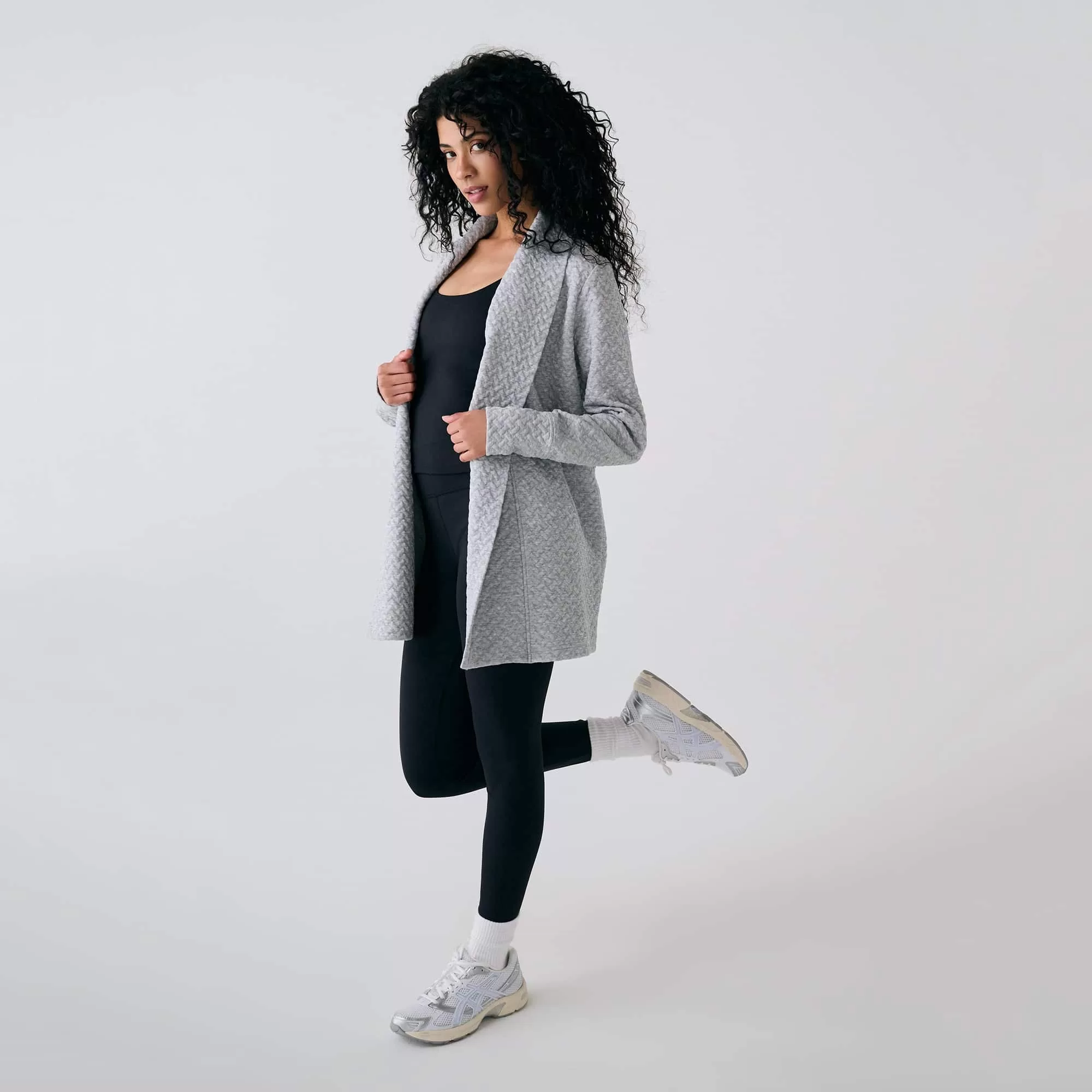 Lole Clover Cardigan - Light Grey Heather - Image 2