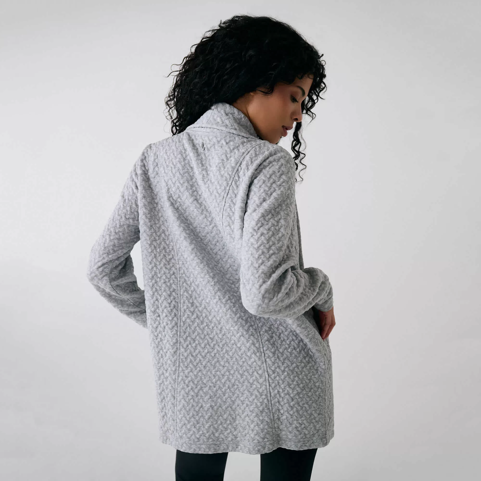 Lole Clover Cardigan - Light Grey Heather - Image 3