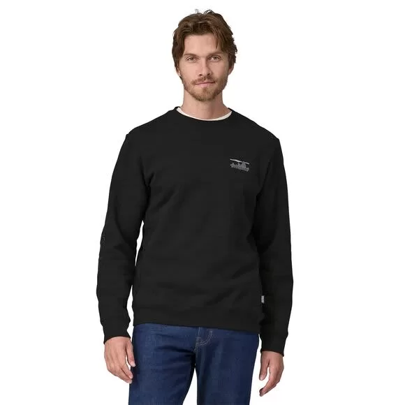 Patagonia M '73 Skyline Uprisal Crew Sweatshirt Ink Black
