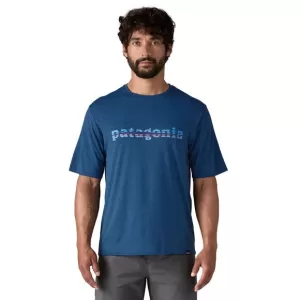 Patagonia M Cap Cool Daily '73 Text Logo: Clement Blue