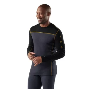 Smartwool M Thermal Merino Baselayer Crew Charcoal -Honey