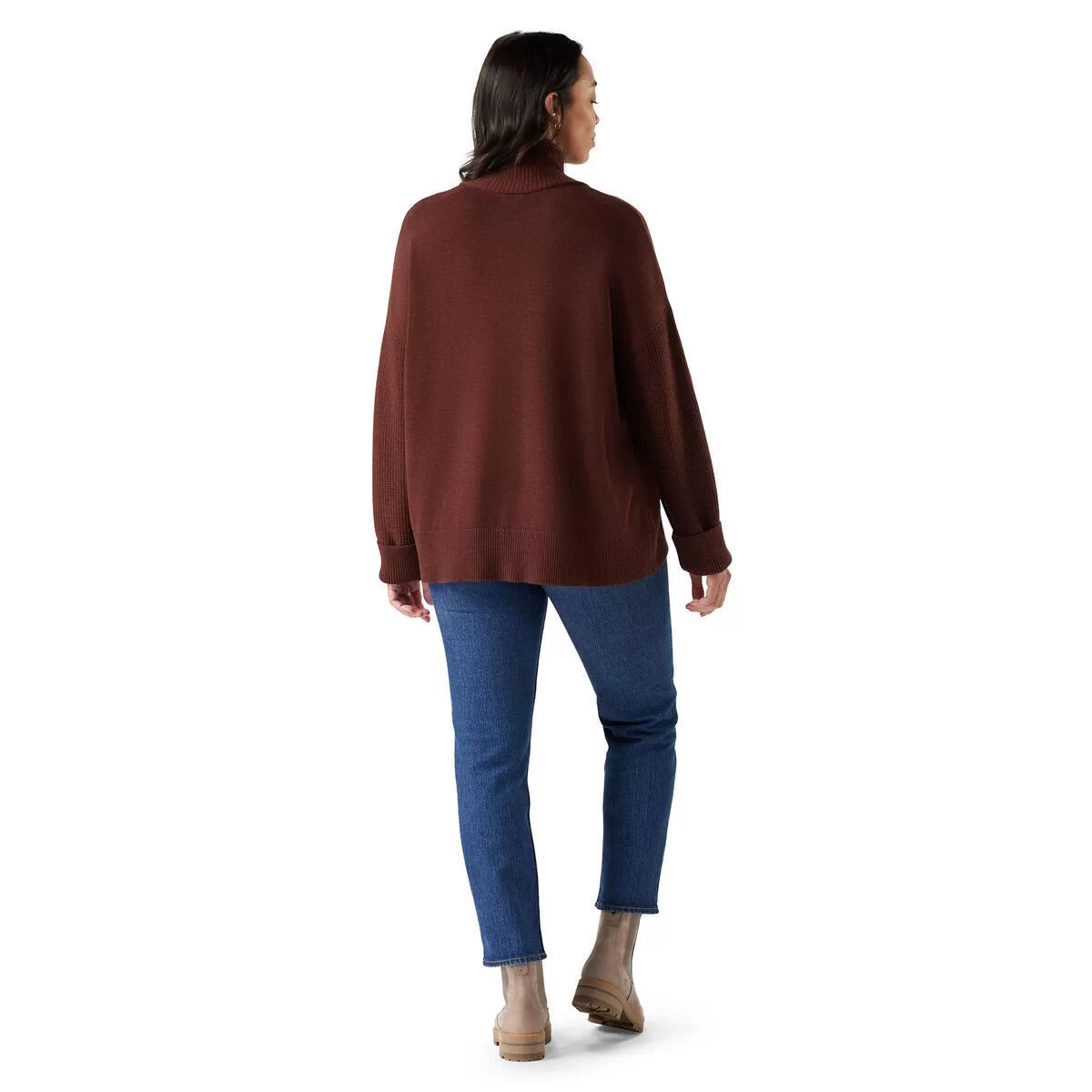 Smartwool W Edgewood Cowl Sweater Pecan - Image 2