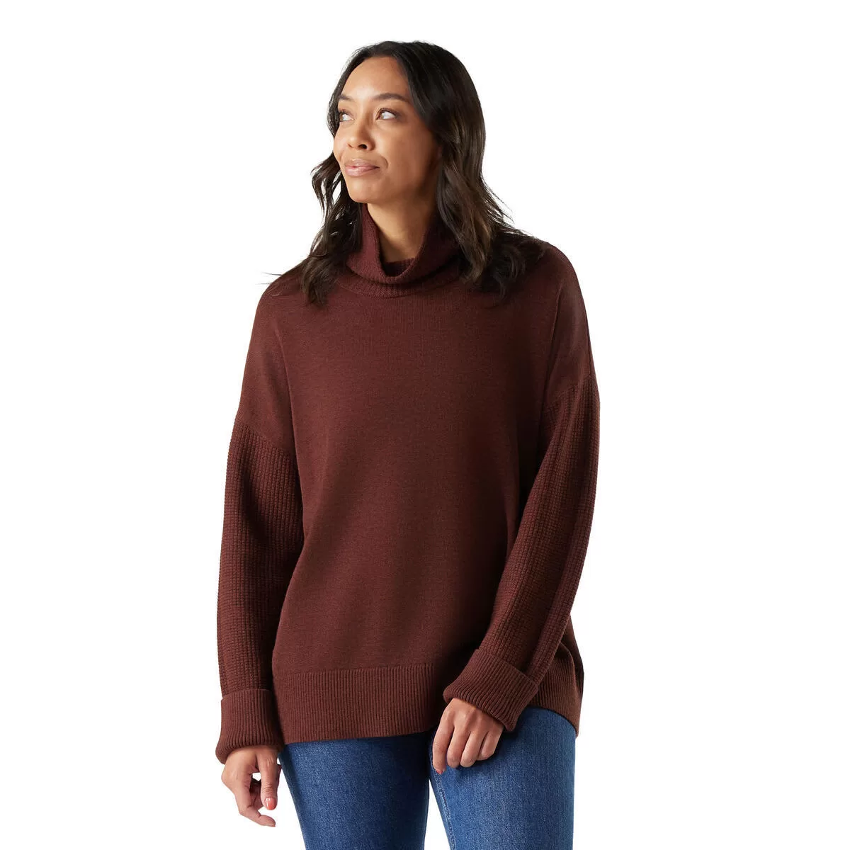 Smartwool W Edgewood Cowl Sweater Pecan