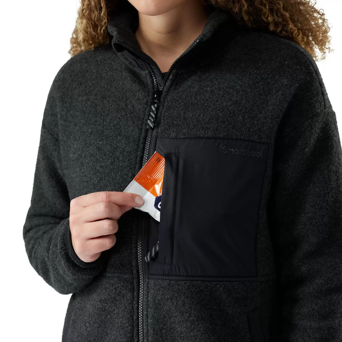 Smartwool W Second Cut Fleece Jacket Charcoal - Image 3