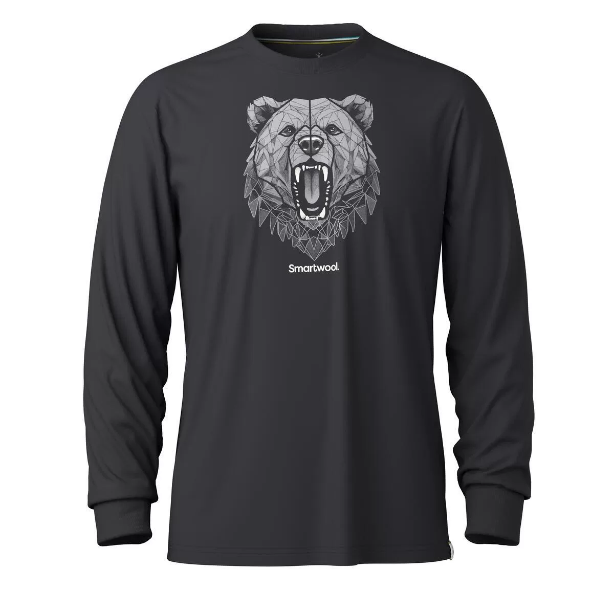 Smartwool Geo Bear Long Sleeve Graphic Tee Black - Image 2