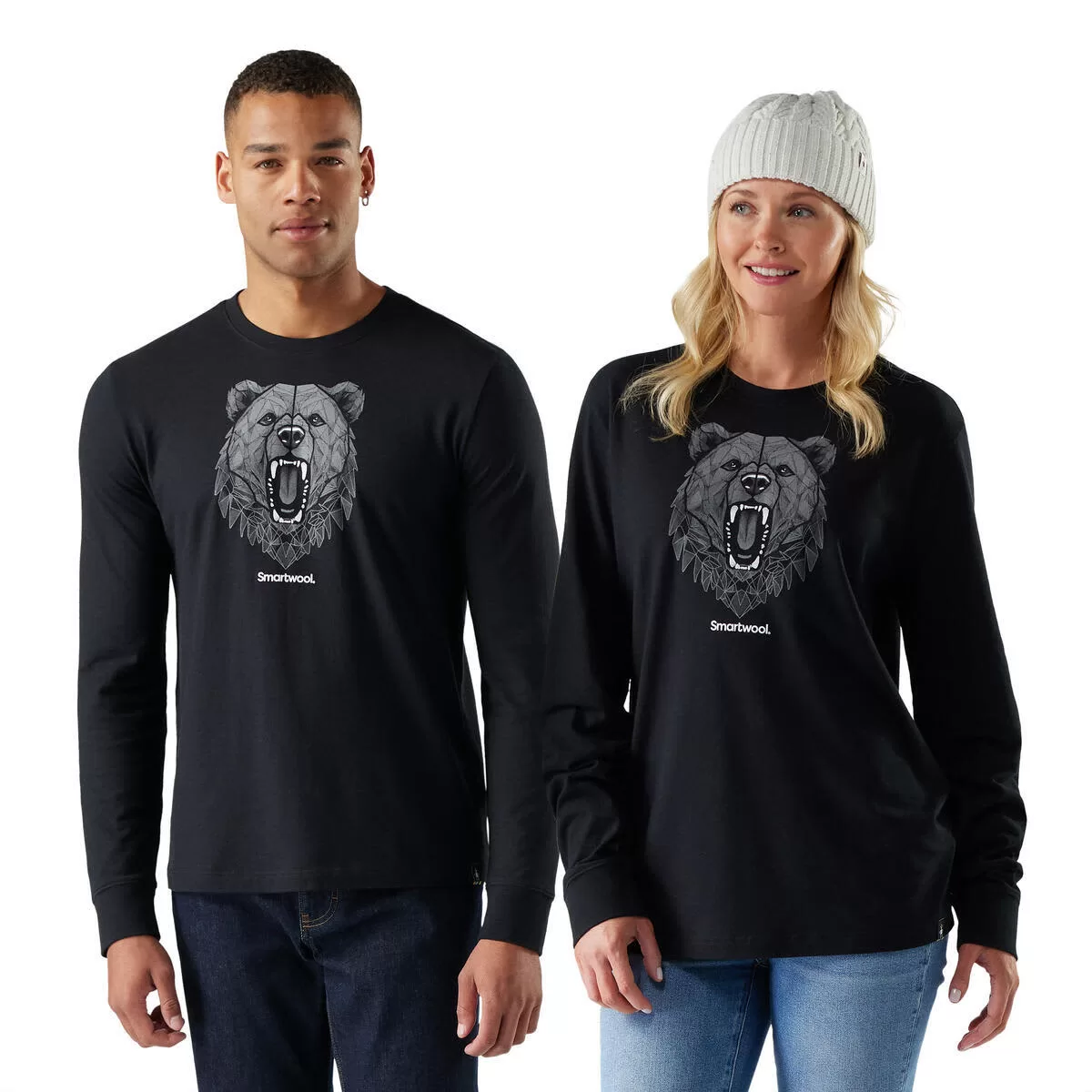 Smartwool Geo Bear Long Sleeve Graphic Tee Black