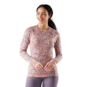 Smartwool W Thermal Merino Baselayer Crew Coral Floral