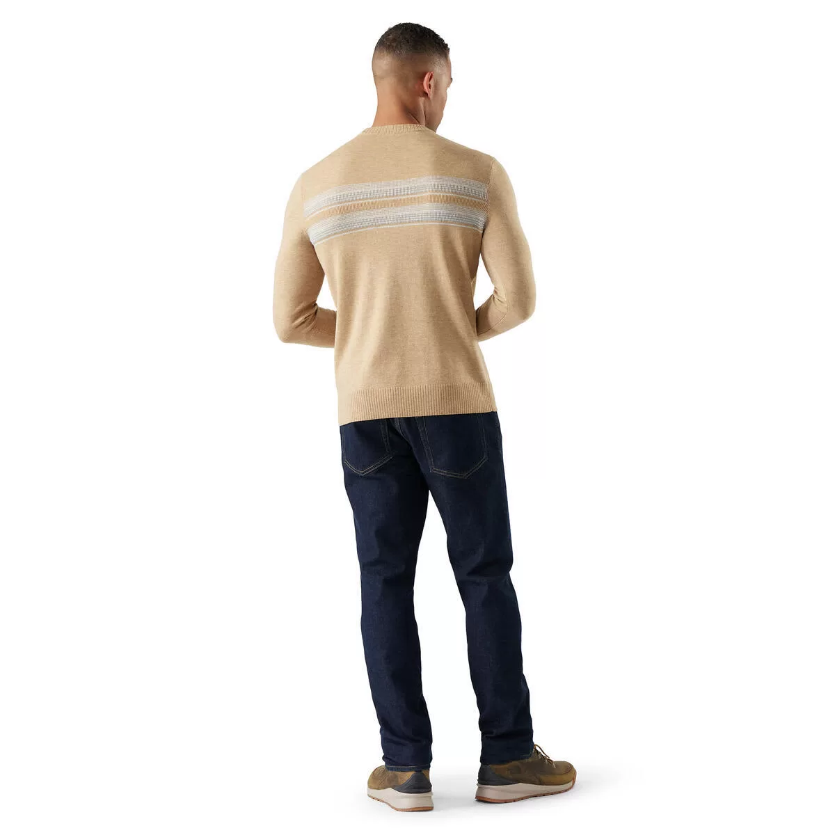 Smartwool M Sparwood Stripe Sweater Toasted - Image 2