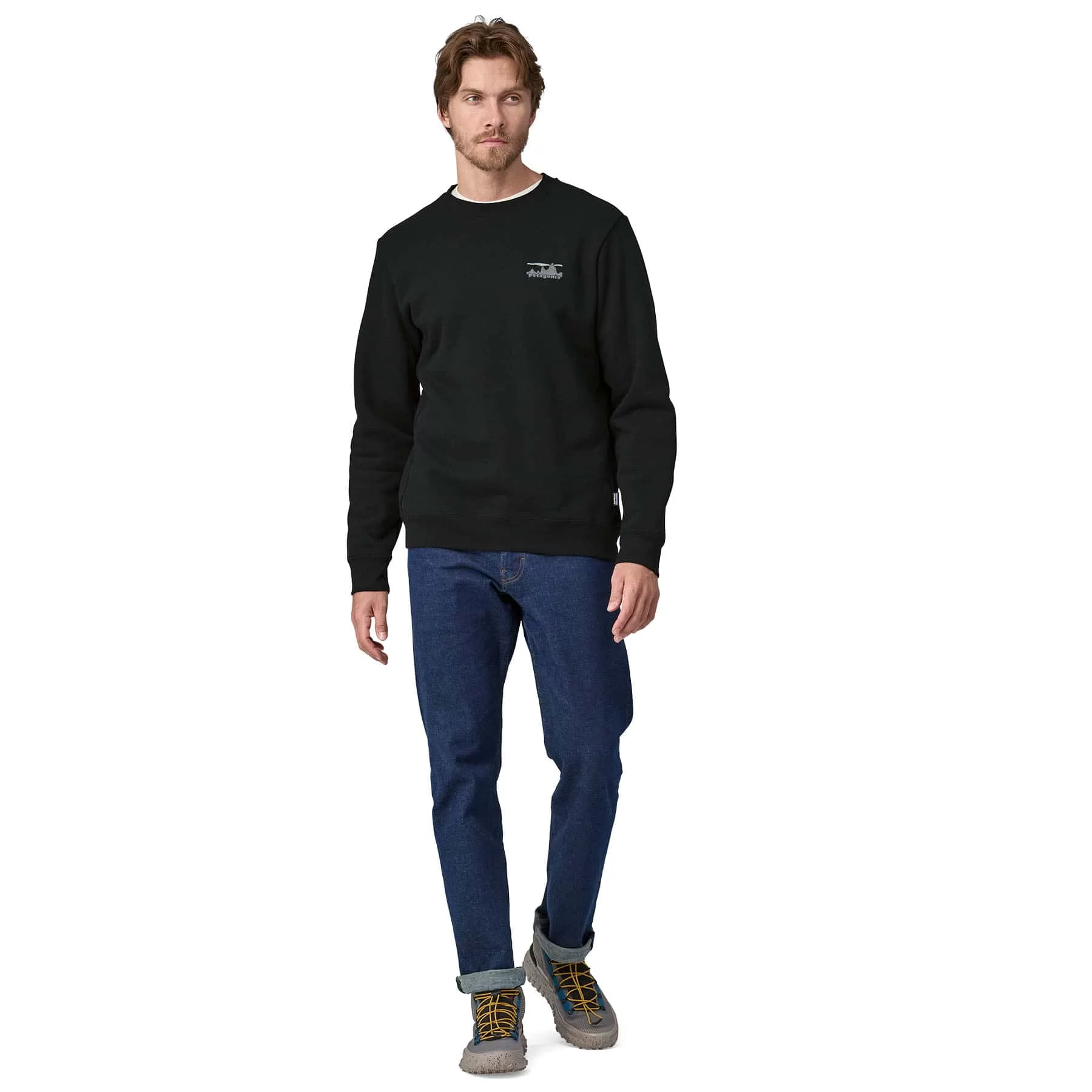 Patagonia M '73 Skyline Uprisal Crew Sweatshirt Ink Black - Image 3