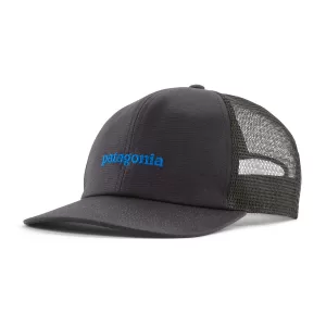 Patagonia Relaxed Trucker Hat Text Logo: Ink Black