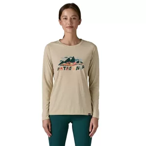 Patagonia W L/S Cap Cool Shirt Fitz Roy Foliage: Pumice