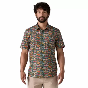 Patagonia M Go To Shirt Salmon Energy: Old Growth Green