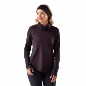 Smartwool W Thermal Merino Mock Neck Baselayer Mink Heather