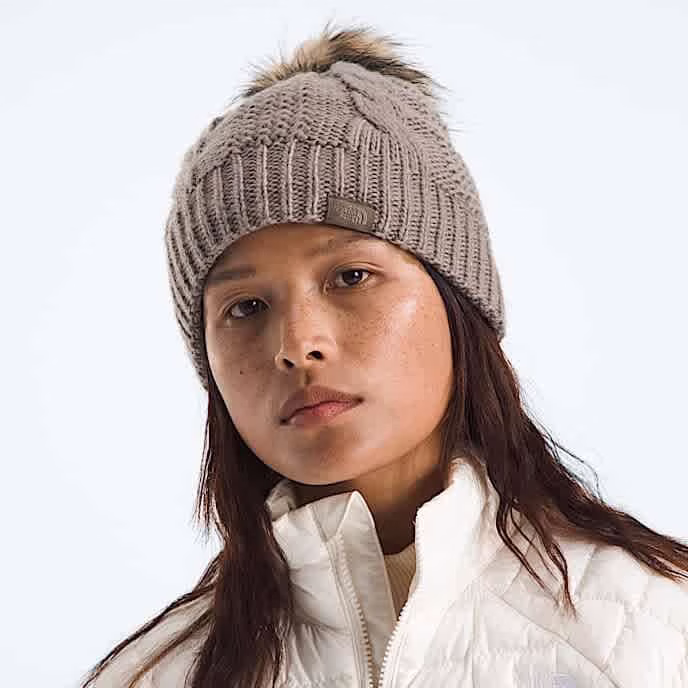 The North Face W Oh Mega Beanie Mocha Brown - Image 2
