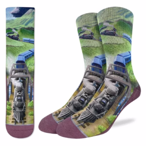 Good Luck Sock Steam Locomotive Socks Mens 8-13
